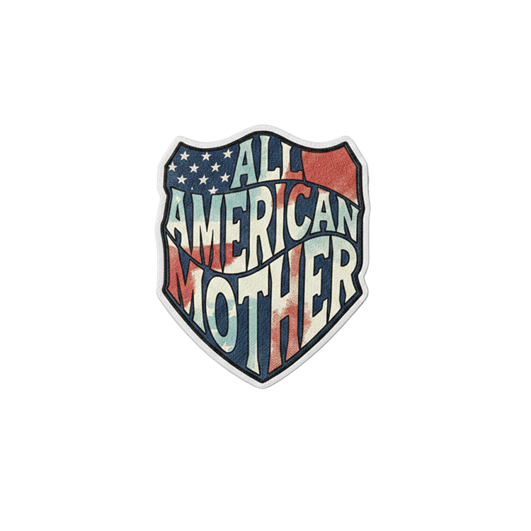 All American Mother badge reel patch, 1.25 in