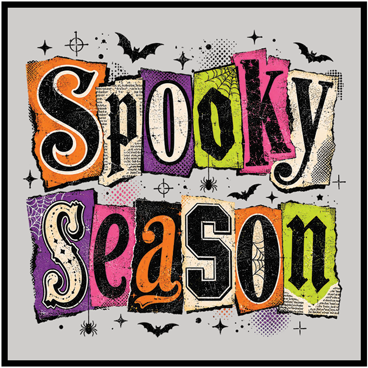 Spooky Season print style velcro hat patch