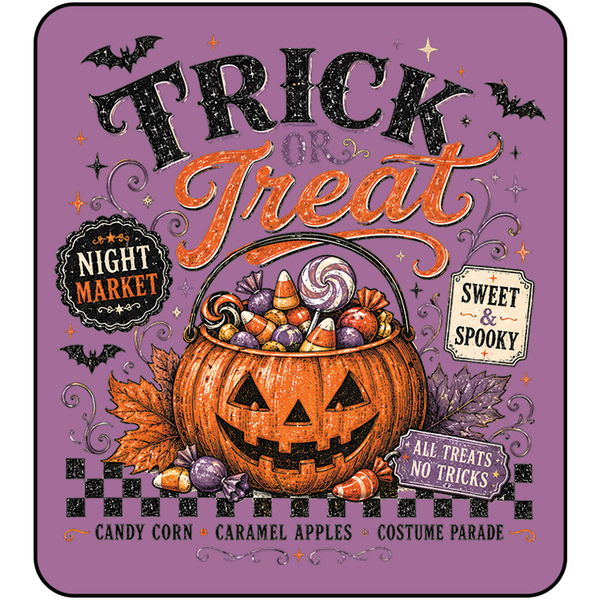 Trick or Treat night market hook-and-loop hat patch
