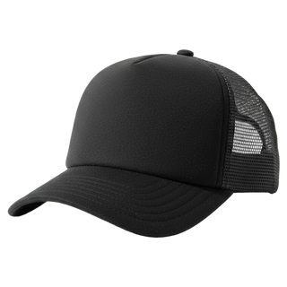 The Canvas — Black | Hook + Loop Custom Patch Trucker Hat, 5-Panel