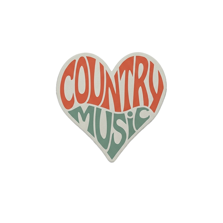 Country Music badge reel patch, 1.25 in