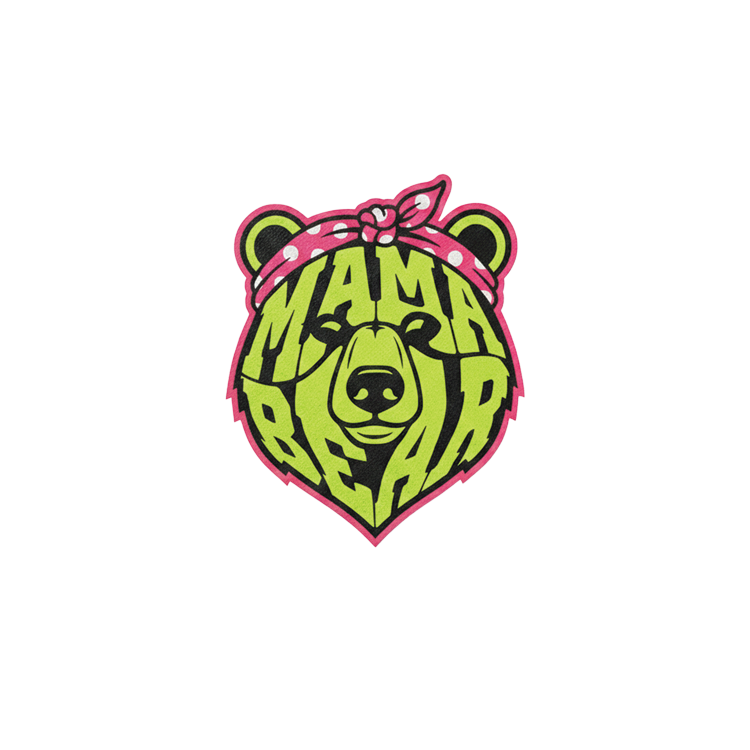 Mama Bear badge reel patch, 1.25 in