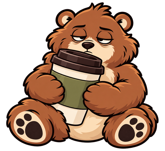 Camp Coffee Bear Patch | 2.5-Inch Signature