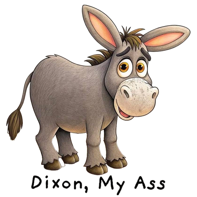 Dixon, My Ass — UV printed Signature velcro patch, cartoon donkey, a Story Time With BryGuy collab