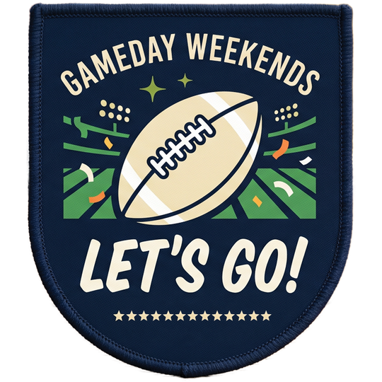 Gameday Weekends | Velcro-Compatible Hat Patch, 2.5 in for Trucker Hats