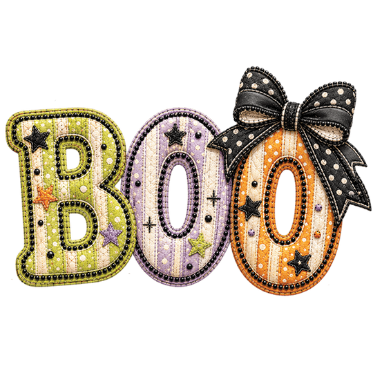 Boo | Velcro-Compatible Hat Patch, 2.5 in for Trucker Hats