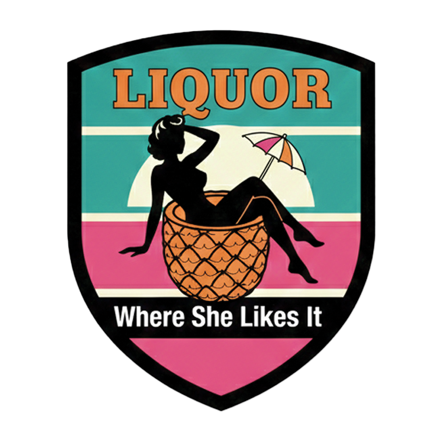 Liquor Where She Likes It Signature patch, 2.5 inch