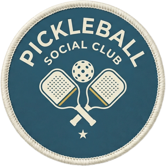 Pickleball Social Club | Velcro-Compatible Hat Patch, 2.5 in for Trucker Hats