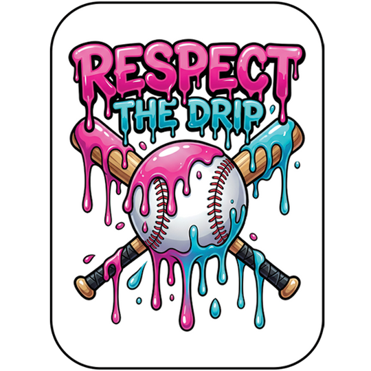 Respect The Drip | Velcro-Compatible Hat Patch, 2.5 in for Trucker Hats