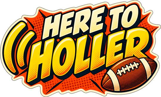 Here to Holler | Hook + Loop Hat Patch, 2.5 in for Trucker Hats